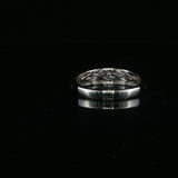 White Gold Diamond Milgrain Wedding Band