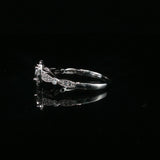 White Gold Diamond Halo Engagement Ring