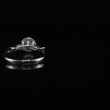 White Gold Diamond Halo Engagement Ring