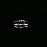 White Gold Scalloped Milgrain Diamond Band Ring