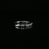White Gold Scalloped Milgrain Diamond Band Ring