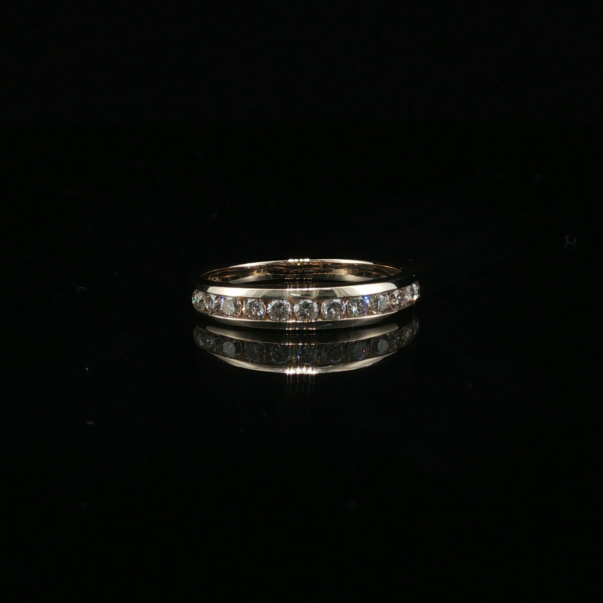 Rose Gold Channel Set Diamond Eternity Ring