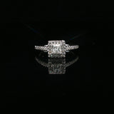 Diamond Engagement Ring in White Gold