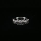 White Gold Diamond Eternity Ring with Milgrain Detail