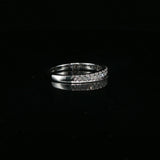 White Gold Diamond Eternity Ring with Milgrain Detail