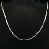 Classic Diamond Tennis Necklace in White Gold