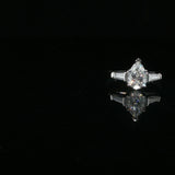 Pear-Shaped Diamond Engagement Ring in White Gold