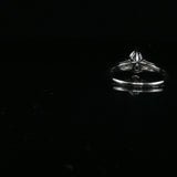 Pear-Shaped Diamond Engagement Ring in White Gold