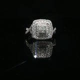 White Gold Diamond Multi-Stone Cluster Ring