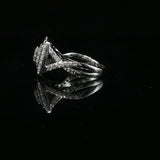 White Gold Diamond Multi-Stone Cluster Ring