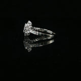 Diamond Cluster Cocktail Ring in White Gold