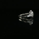 Diamond Cluster Cocktail Ring in White Gold