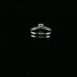 Diamond Heart Halo Engagement Ring in White Gold