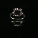 Emerald-Cut Kunzite Solitaire Ring in Silver