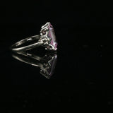 Emerald-Cut Kunzite Solitaire Ring in Silver
