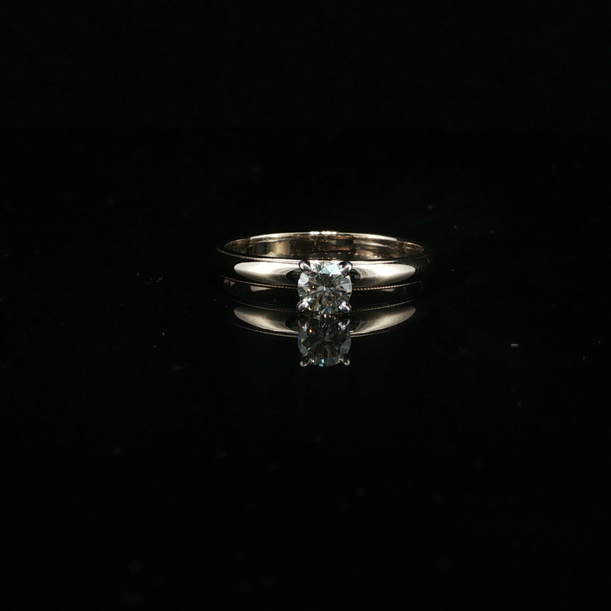 Classic Diamond Solitaire Ring — White Gold