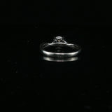 Diamond Solitaire Ring with Twisted Band in White Gold