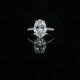 Oval Cut Diamond Solitaire Ring — White Gold