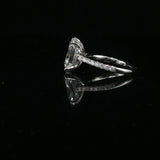 Oval Cut Diamond Solitaire Ring — White Gold