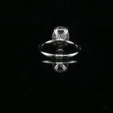 Oval Cut Diamond Solitaire Ring — White Gold