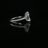 Oval Cut Diamond Solitaire Ring — White Gold