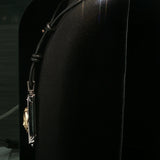 White Gold and Onyx Medusa Charm Necklace
