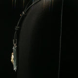 Onyx and White Gold Charm Necklace with Mythological Motif