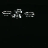 Princess Cut Diamond Ring with Pavé Band in White Gold