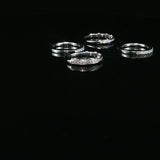 Princess Cut Diamond Ring with Pavé Band in White Gold