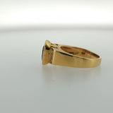 Bezel-Set Royal Blue Sapphire Ring in Yellow Gold
