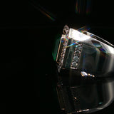 Emerald Cut Emerald and White Gold Halo Cocktail Ring