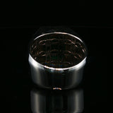 Emerald Cut Emerald and White Gold Halo Cocktail Ring