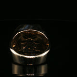 Emerald Cut Emerald Halo Cocktail Ring in Yellow Gold