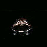 Cushion Cut Diamond Halo Engagement Ring in White Gold