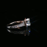 Cushion Cut Diamond Halo Engagement Ring in White Gold