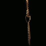 Yellow Gold 50 Pesos Coin Pendant Necklace with Diamond Halo