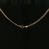 Yellow Gold Pear-Cut Ruby Chevron Chain Necklace