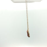 Pear-Cut Ruby Necklace in Yellow Gold