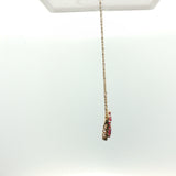 Pear-Cut Ruby Necklace in Yellow Gold