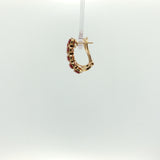 Oval Ruby Drop Earrings in Yellow Gold