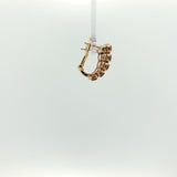 Oval Ruby Drop Earrings in Yellow Gold
