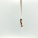 Five-Stone Ruby Journey Pendant Necklace in Rose Gold