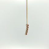 Five-Stone Ruby Journey Pendant Necklace in Rose Gold
