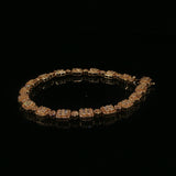 Rose Gold Diamond Cluster Tennis Bracelet