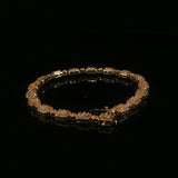 Rose Gold Diamond Cluster Tennis Bracelet