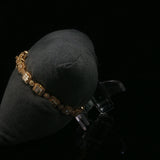 Diamond Square Cluster Tennis Bracelet in Yellow Gold