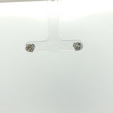 White Gold Round Diamond Stud Earrings