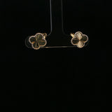 Yellow Gold Sunburst Quatrefoil Stud Earrings