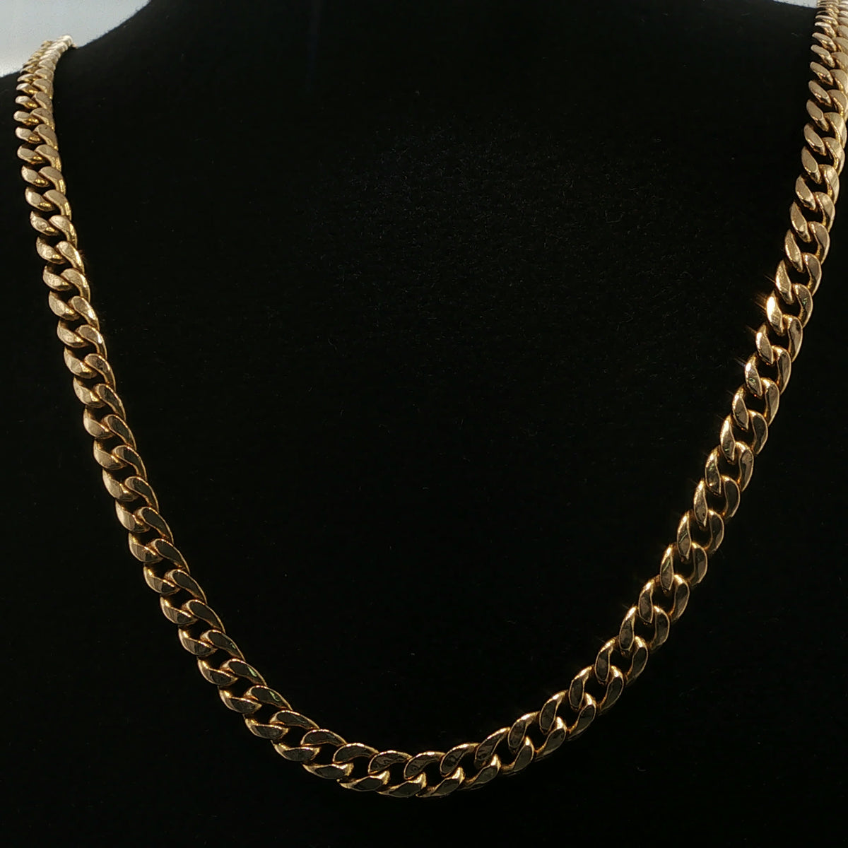 Classic Yellow Gold Cuban Chain Necklace