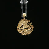 Mexican Coat of Arms Pendant in Yellow Gold